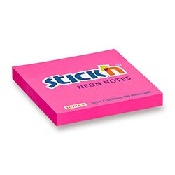 Samolepicí bloček Hopax Stick’n Notes 76 × 76 mm, 100 listů tmavě růžový