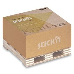 Stick’n by Hopax Samolepicí bloček na paletce Stick'n Kraft z přírodního papíru - 76 x 76 mm, 400 lístků