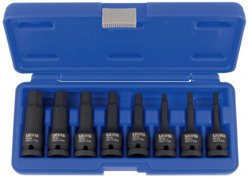 Sada vnějších nástrčných klíčů HEX 1/2", 8 ks - Liasa40001