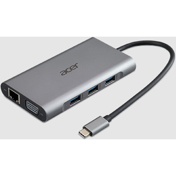 ACER 12IN1 TYPE C DONGLE USB hub Stříbrná