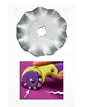 DONWEI Náhradní čepel do řezacího kolečka DW-RB001W, vlnovková čepel, wave, průměr 45mm, 1 kus v balení