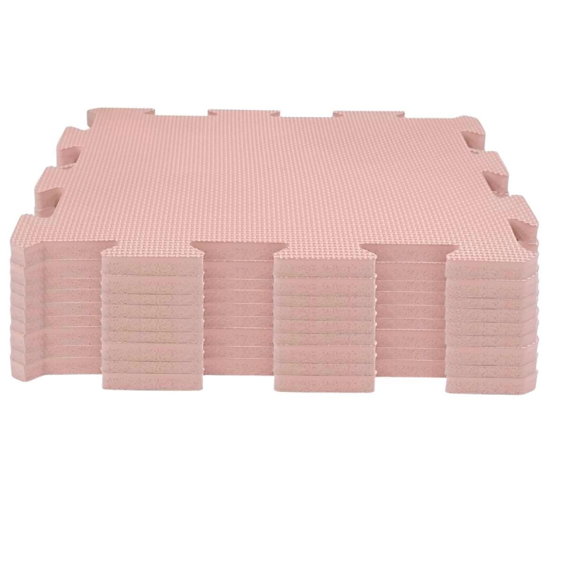 NIDO NIDO pěnová hrací podložka puzzle taupe pink (9 dílů)