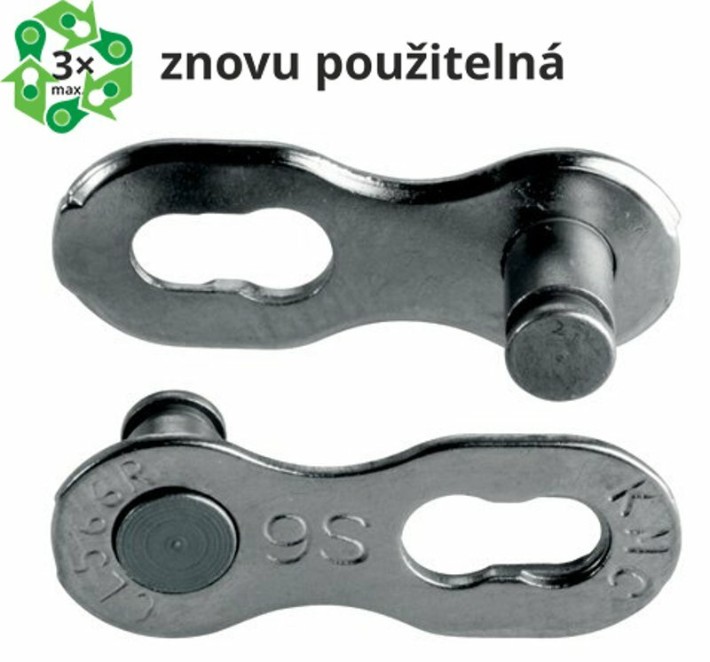 spojka řetězu KMC 9R EPT povrch, šedý, 2 ks na blistru, cena za balení