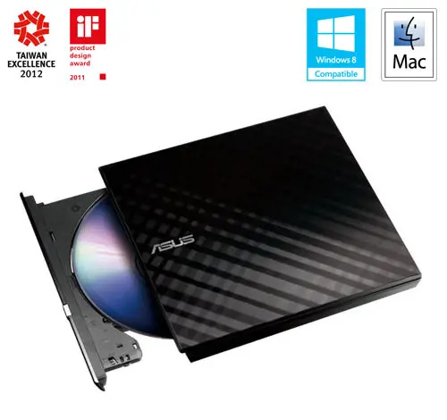 ASUS SDRW-08D2S-U LITE černá + soft (90-DQ0435-UA221KZ) Černá
