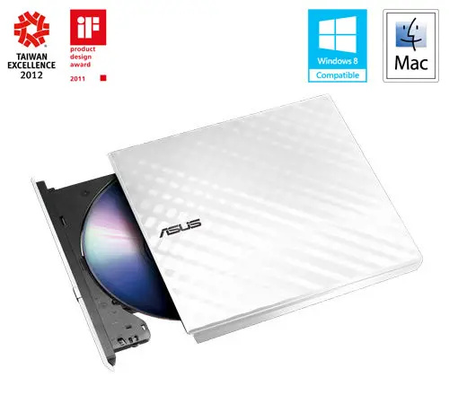 ASUS SDRW-08D2S-U LITE bílá + soft (90-DQ0436-UA221KZ) Bílá