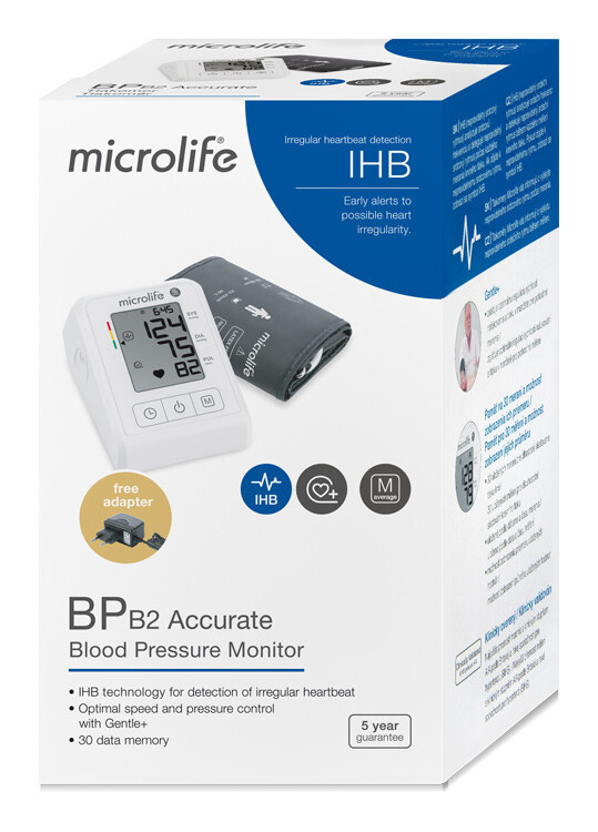 Microlife BP B2 Accurate automatický tlakoměr na paži s adaptérem