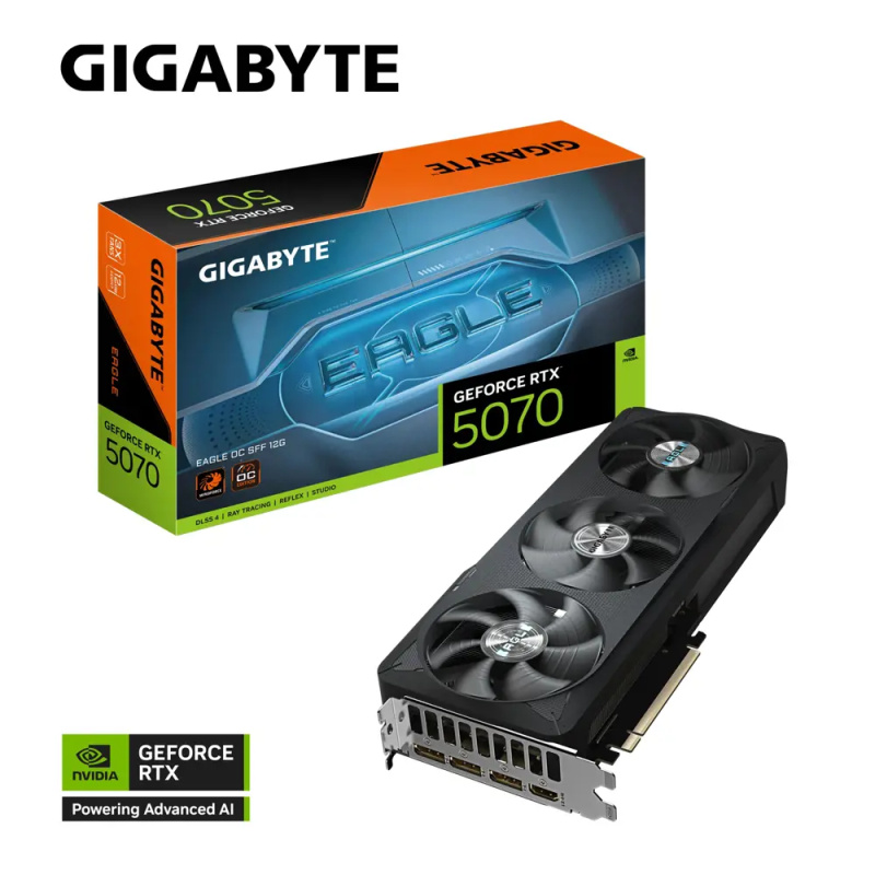 GIGABYTE NVIDIA GeForce RTX 5070 EAGLE OC SFF 12G (GV-N5070EAGLE OC-12GD) Černá