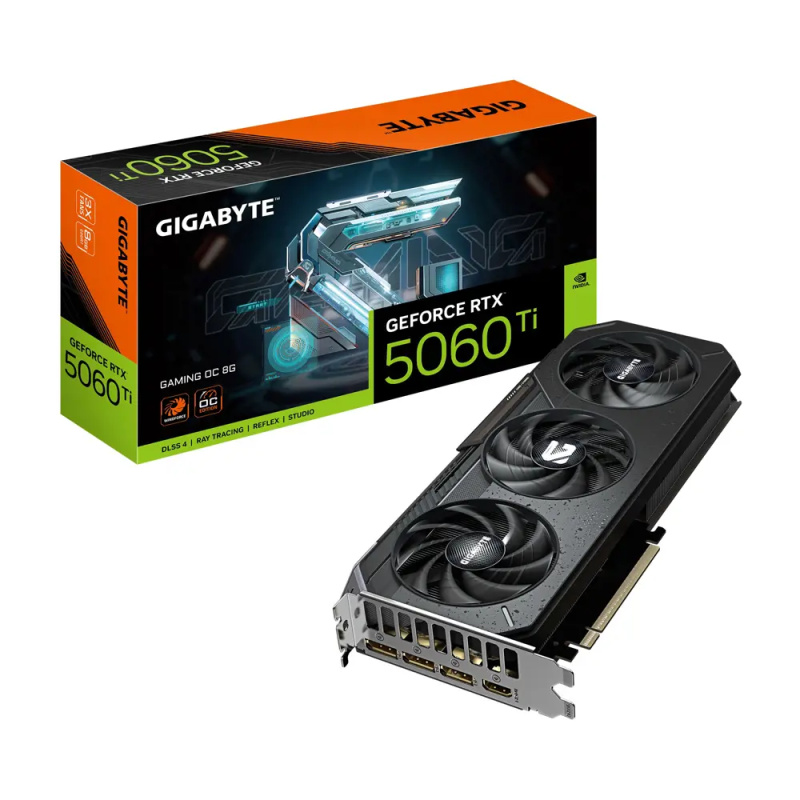GIGABYTE NVIDIA GeForce RTX 5060 Ti GAMING OC 8G (GV-N506TGAMING OC-8GD) Černá