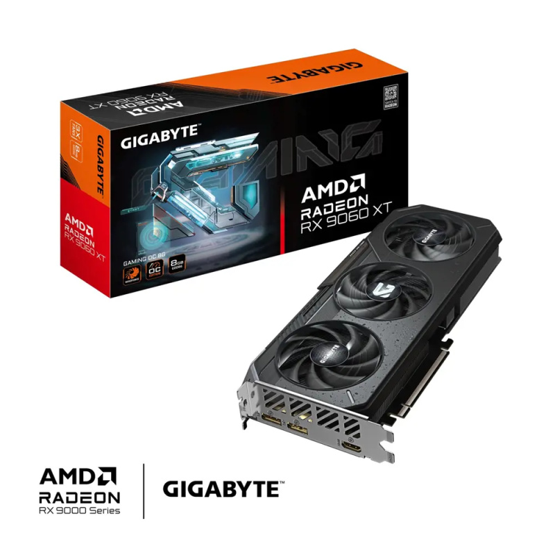 GIGABYTE AMD Radeon RX 9060 XT GAMING OC 8G 8GB GDDR6 (GV-R9060XTGAMING OC-8GD) Černá