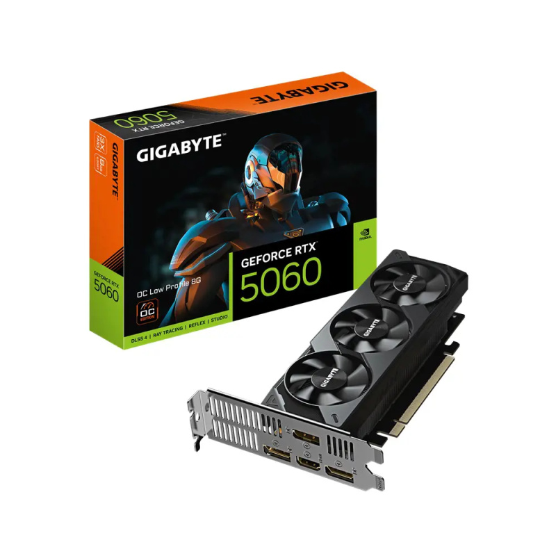 GIGABYTE NVIDIA GeForce RTX 5060 OC Low Profile 8G (GV-N5060OC-8GL) Černá