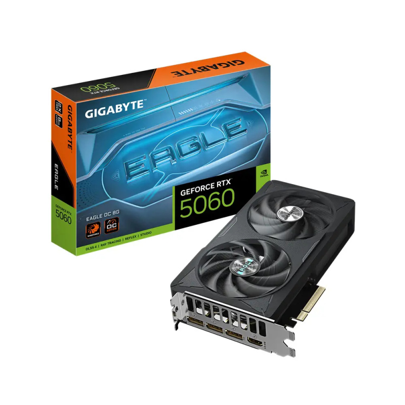 GIGABYTE NVIDIA GeForce RTX 5060 EAGLE OC 8G (GV-N5060EAGLE OC-8GD) Černá