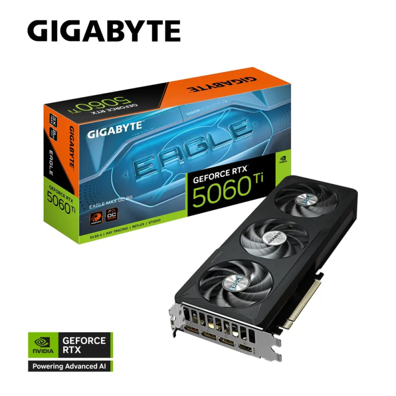 GIGABYTE NVIDIA GeForce RTX 5060 Ti EAGLE MAX OC 8G (GV-N506TEAGLEMAX OC-8GD) Černá