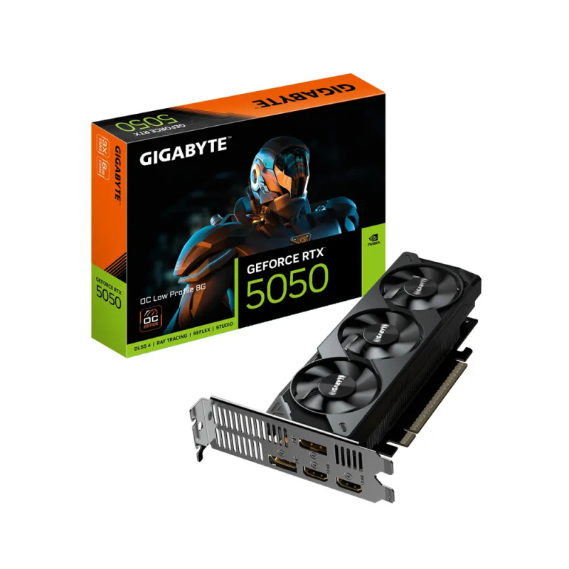 GIGABYTE NVIDIA GeForce RTX 5050 OC Low Profile 8G (GV-N5050OC-8GL) Černá