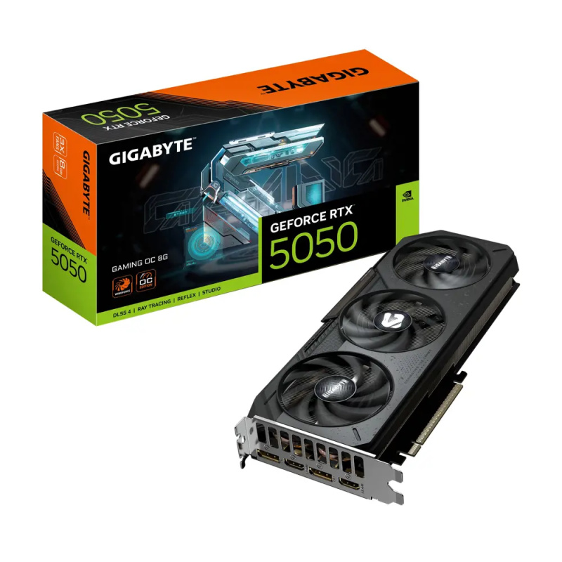 GIGABYTE NVIDIA GeForce RTX 5050 GAMING OC 8G (GV-N5050GAMING OC-8GD) Černá