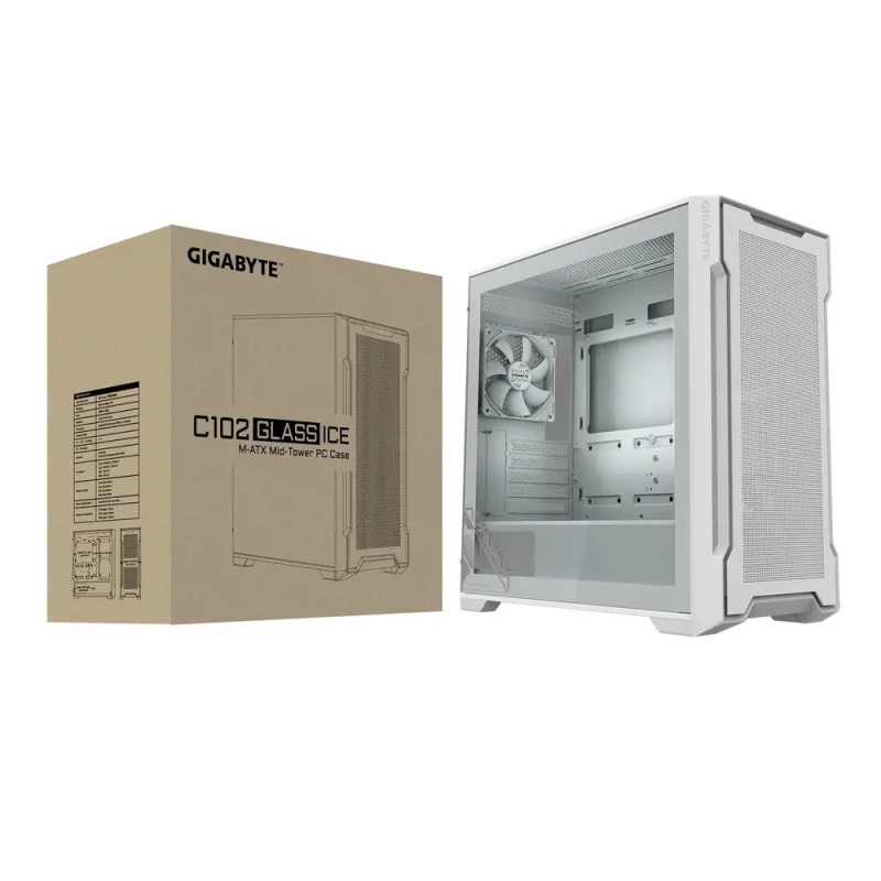 GIGABYTE C102 GLASS ICE bílá (GB-C102GI) Bílá