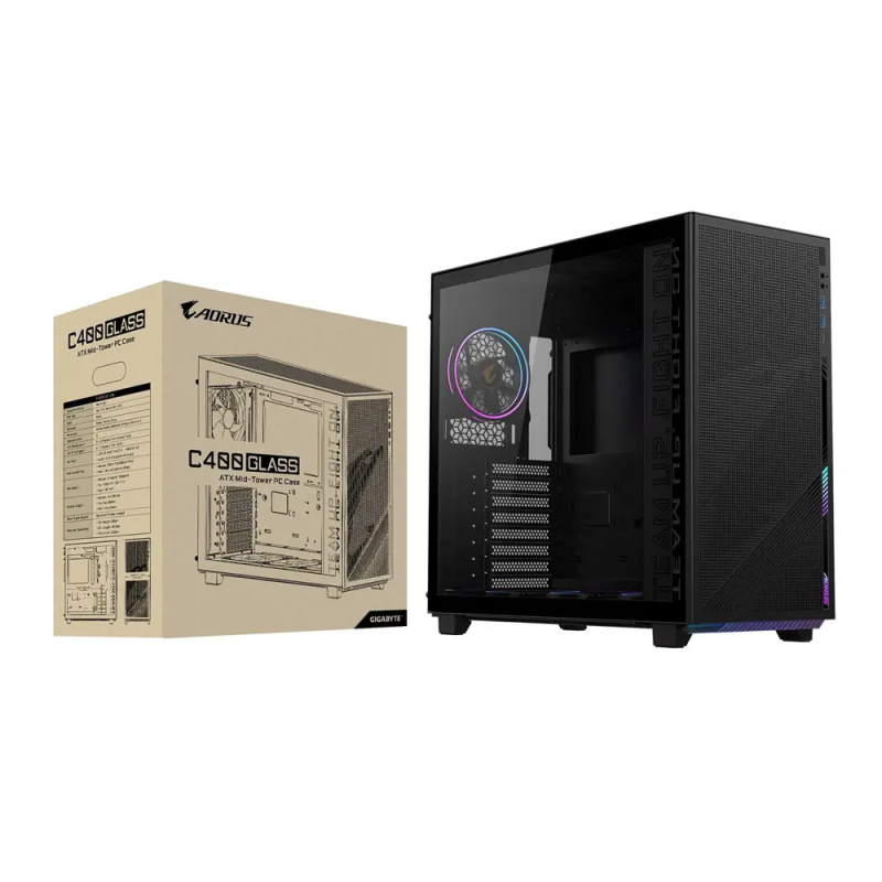 GIGABYTE AORUS C400 GLASS černá (GB-AC400G) Černá