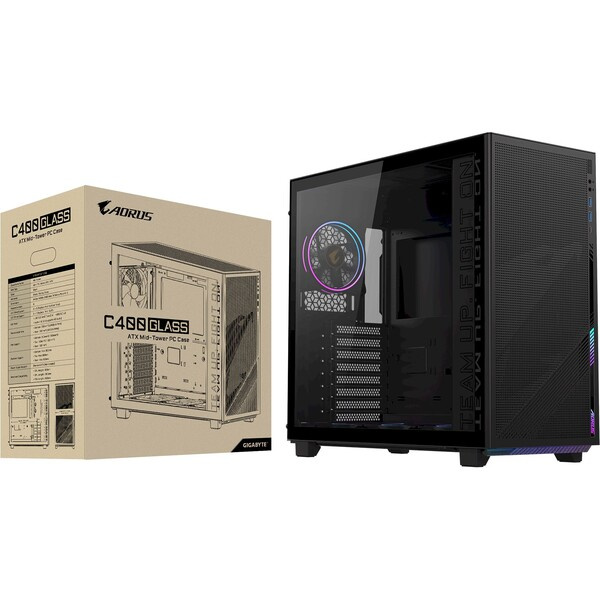 GIGABYTE AORUS C400 GLASS černá (GB-AC400G) Černá