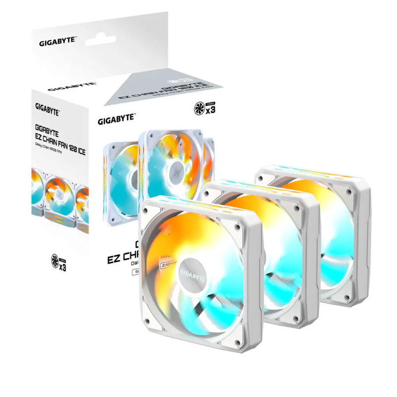 GIGABYTE EZ CHAIN FAN 120 ICE (GP-GBT EZFAN1203 ICE) Bílá