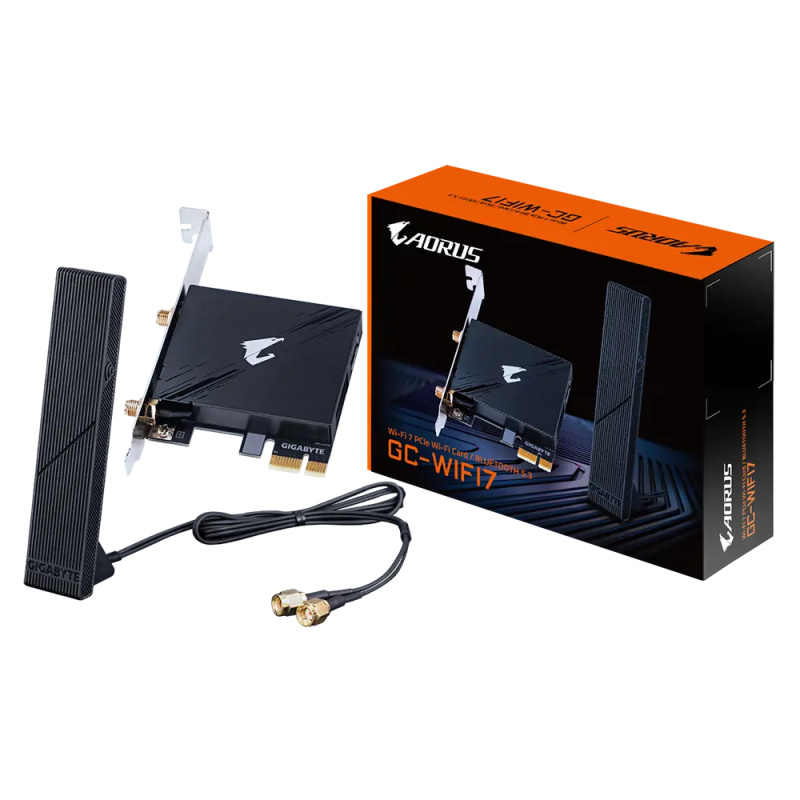 GIGABYTE PCI-E Wi-Fi 7 rozšiřující karta GC-WIFI7 Černá