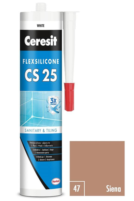 Tmel silikonový sanitární Ceresit CS 25 siena 280 ml