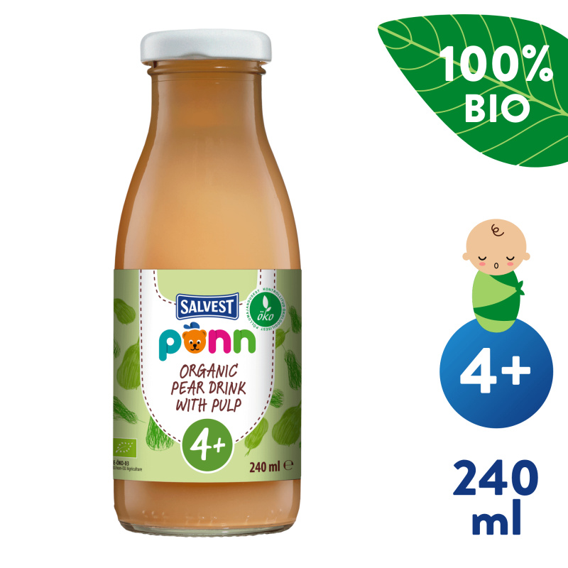 SALVEST Põnn Hrušková šťáva s dužinou od 4.měsíce 240 ml