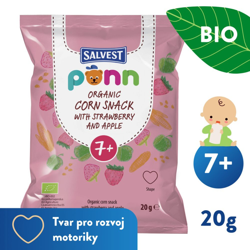 SALVEST Põnn Jahodové křupky od 7.měsíce BIO 20 g