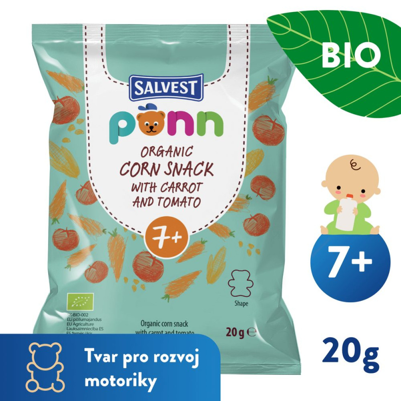 SALVEST Põnn Rajčatové křupky od 7.měsíce BIO 20 g