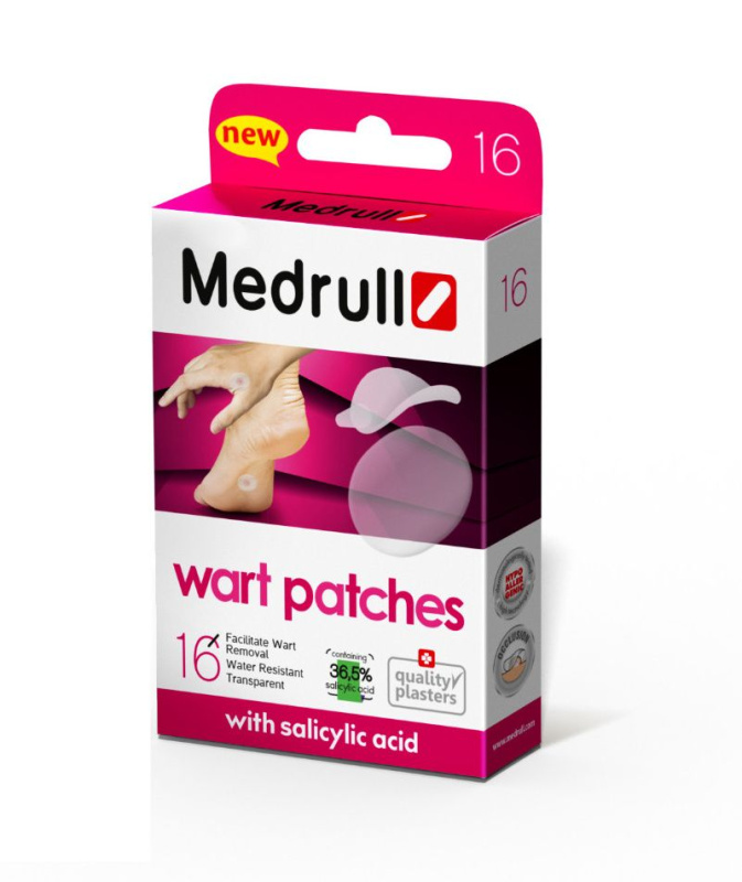 MEDRULL Náplasti na bradavice 16 ks