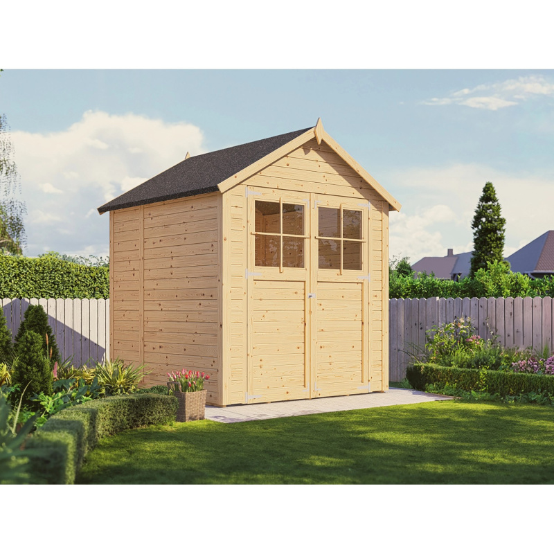 Bertilo Dřevěný zahradní domek Osterbek 2, přírodní, 181 x 176 cm