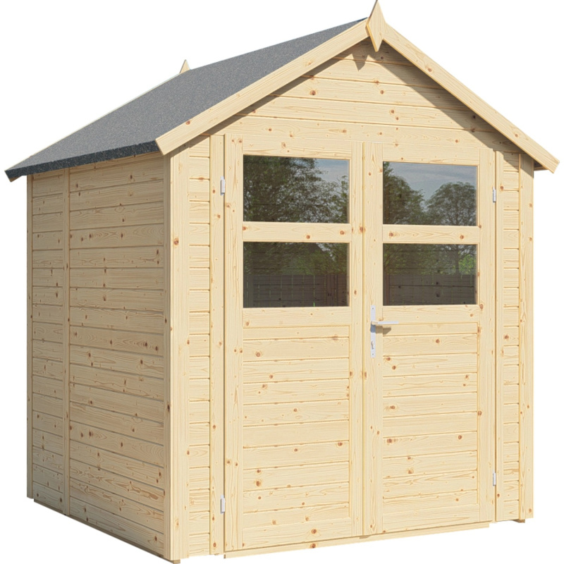 Bertilo Zahradní domek Visby 2, přírodní, 175 x 181 cm