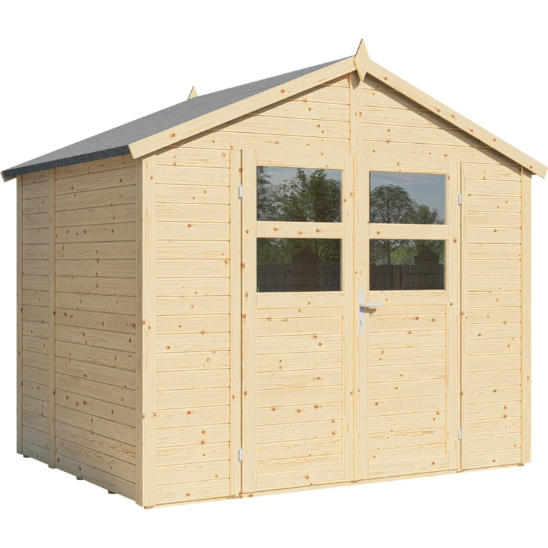 Bertilo Zahradní domek Visby 3, přírodní, 181 x 239 cm