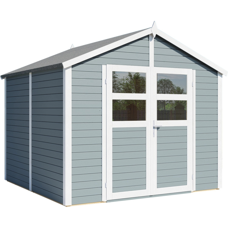 Bertilo Zahradní domek Visby 4, šedý, 239 x 244 cm