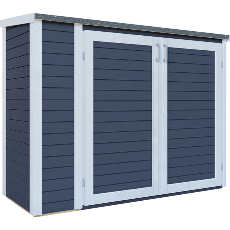 Bertilo Zahradní skříň Multibox 3, antracitová, 200 x 82 cm