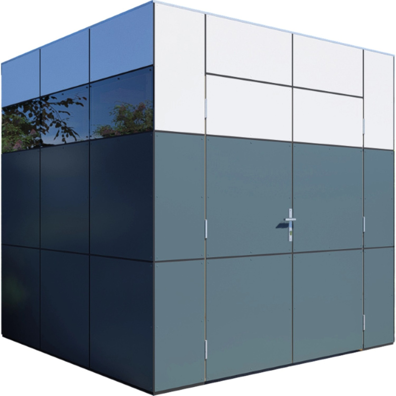 Bertilo Designový zahradní domek HPL 1, antracitová/bílá, 230 x 228 cm