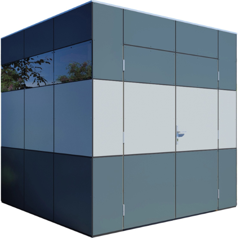 Bertilo Designový zahradní domek HPL 1, šedá/antracitová, 230 x 228 cm