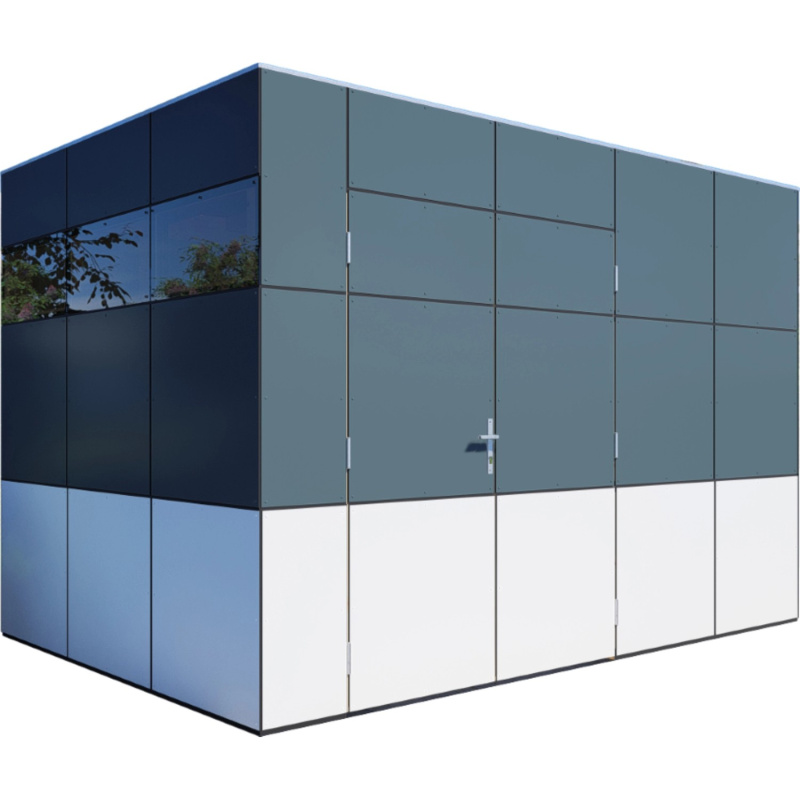 Bertilo Designový zahradní domek HPL 2, antracitová/bílá, 345 x 228 cm