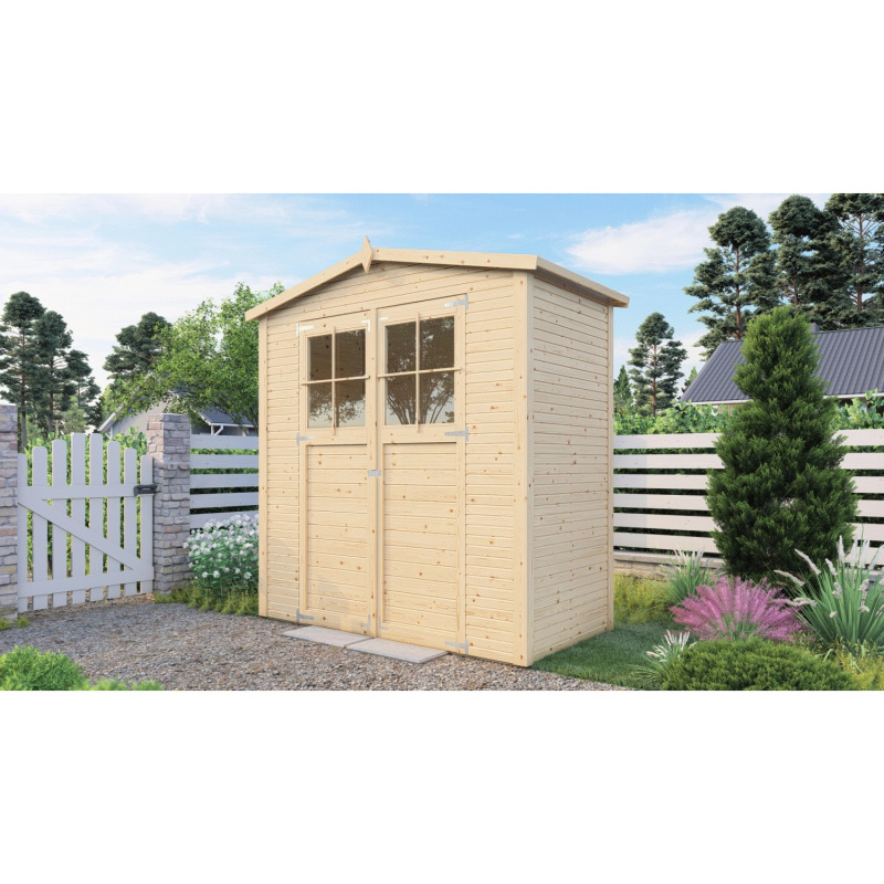 Bertilo Zahradní domek na nářadí Plexi Apex 1, přírodní, 103 x 207 cm