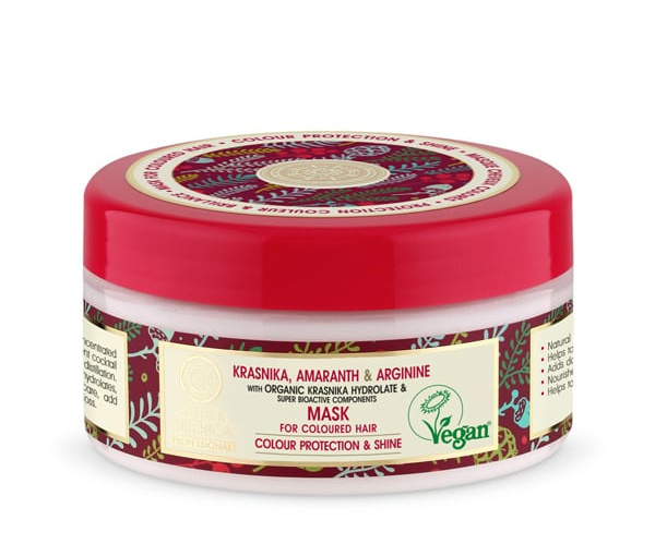 Natura Siberica Krasnika, Amaranth & Arginine pečující maska pro barvené vlasy 300 ml