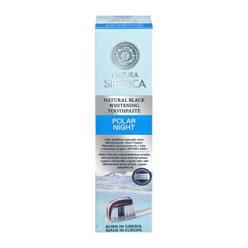 Natura Siberica Polar Night černá bělicí zubní pasta 100 g