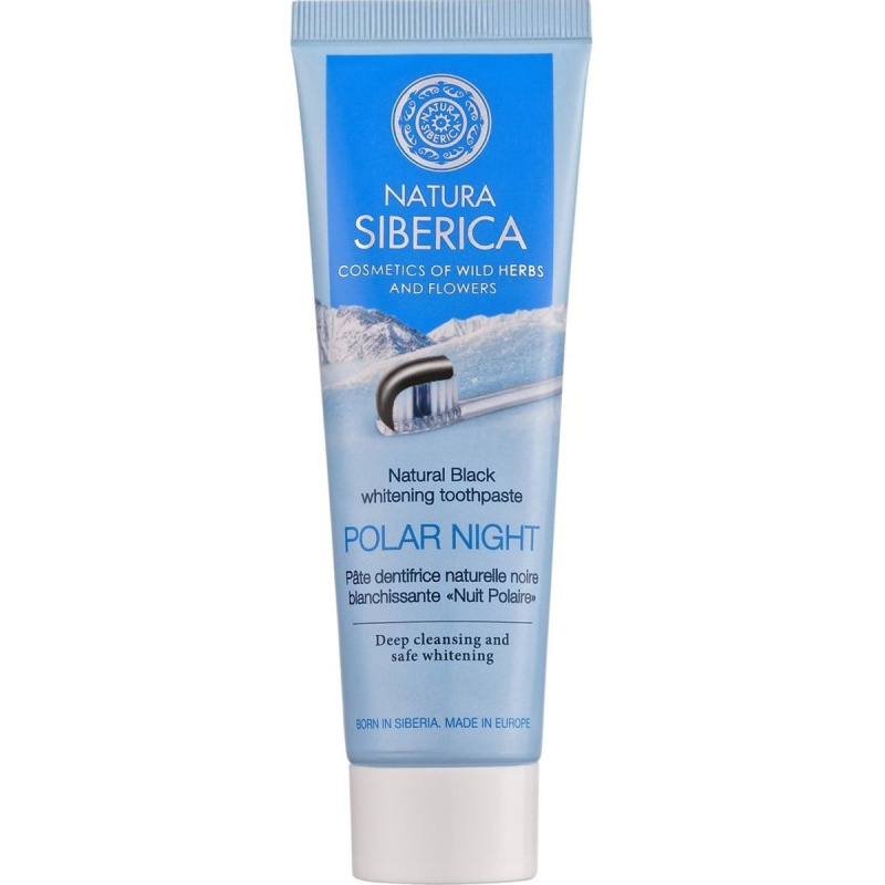 Natura Siberica Polar Night černá bělicí zubní pasta 100 g