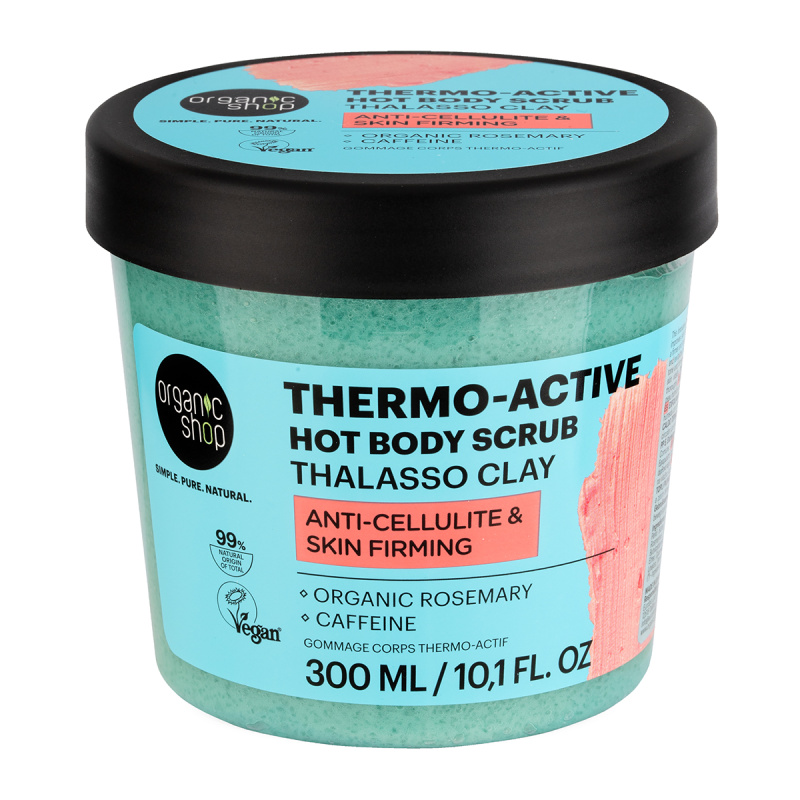 Organic Shop Hřejivý tělový peeling s jílem Thalasso Thermo-Active 300 ml