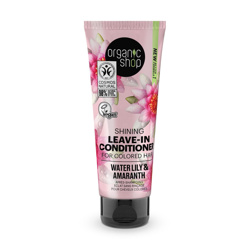 ORGANIC SHOP Rozjasňující bezoplachový kondicionér pro barvené vlasy Leknín a amarant 75 ml