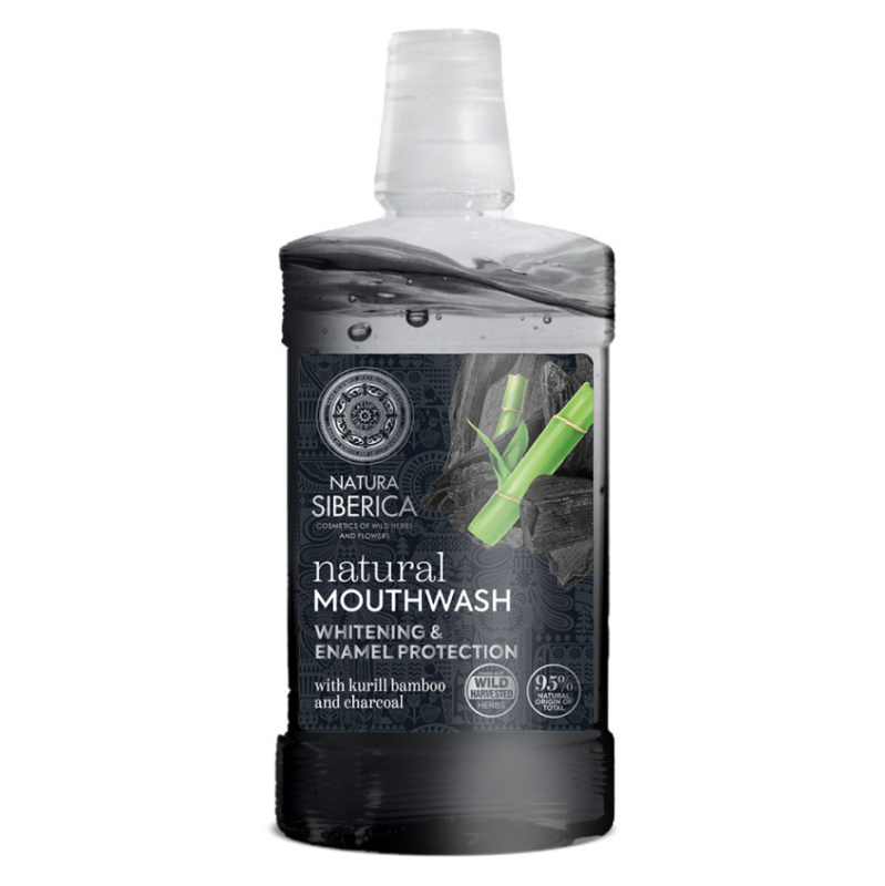 NATURA SIBERICA Přírodní ústní voda s Bambusovým uhlím 520 ml