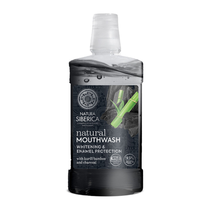 NATURA SIBERICA Přírodní ústní voda s Bambusovým uhlím 520 ml