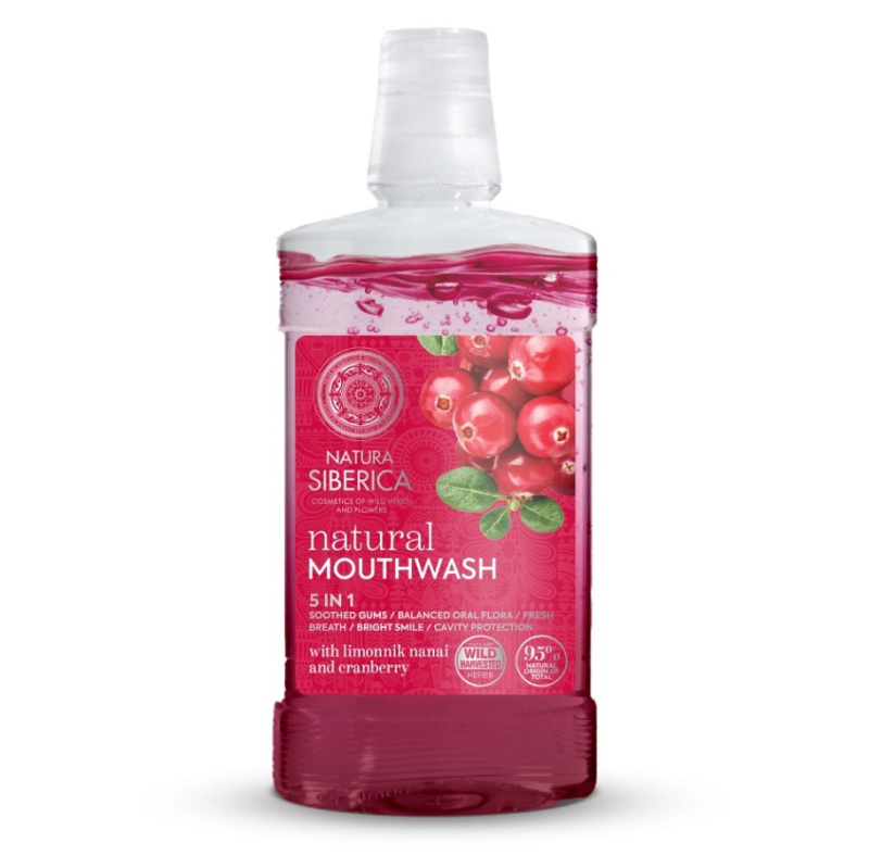 NATURA SIBERICA Ústní voda s Limonnikem nanai a Brusinkami 520 ml