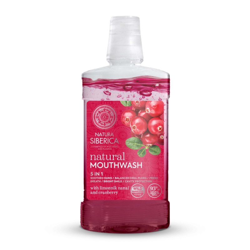 NATURA SIBERICA Ústní voda s Limonnikem nanai a Brusinkami 520 ml
