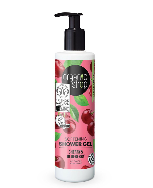 Organic Shop Zjemňující sprchový gel třešeň a borůvka