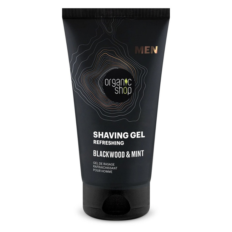 Organic Shop Men Blackwood & Mint gel na holení s osvěžujícím účinkem 150 ml