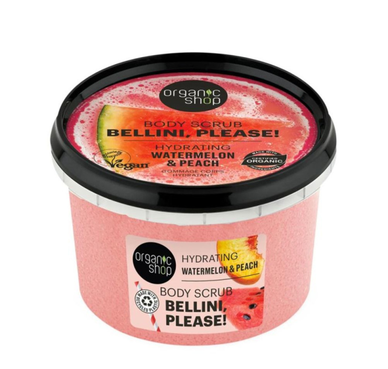 Organic Shop Tělový peeling Vodní meloun a broskev 250 ml