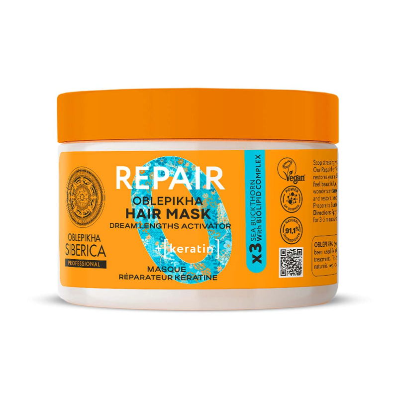 NATURA SIBERICA O Repair Regenerační maska na vlasy s keratinem 300 ml